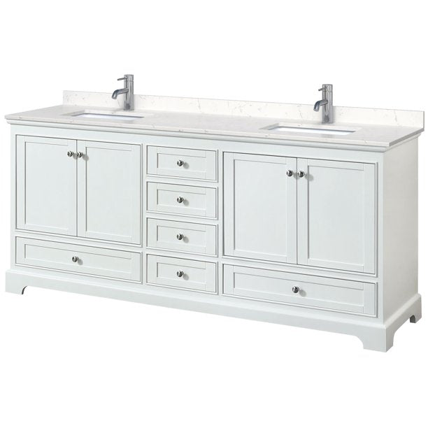 Galway 80 Inch Double Vanity in White - Base Only Wyndham Collection