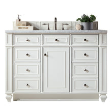 Load image into Gallery viewer, Bristol 48&quot; Single Vanity, Bright White, w/ 3 CM Carrara Marble Top James Martin Vanities