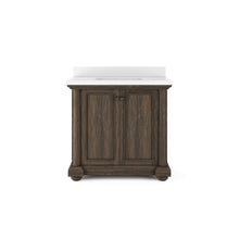 Load image into Gallery viewer, 36&quot; Bradford Vanity in Walnut with Quartz Countertop All Wood Thomasville