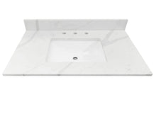 Load image into Gallery viewer, 37&quot; Calacatta White Quartz Top - add on Renovate for Less Outlet