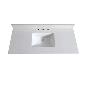 37" Pure White Quartz Top - add on Renovate for Less Outlet
