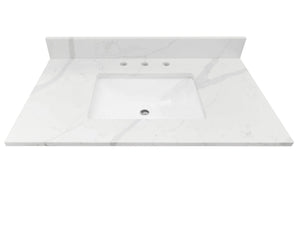 43" Calacatta White Quartz Top - add on Renovate for Less Outlet