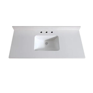 43" Pure White Quartz Top - add on Renovate for Less Outlet