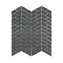 Load image into Gallery viewer, Jeffrey Court Riverfall Gray Chevron 10.625 in. x 12.125 in. Honed Basalt Mosaic Tile Jeffrey Court