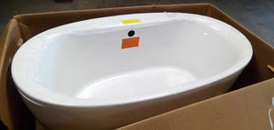Kohler Starstruck 65-1/2" x 35-1/2" oval freestanding bath with Bask® heated surface KOHLER