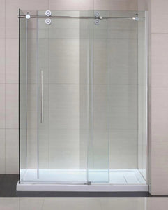 Schon Premium 60" Rolling Shower Glass Doors Renovate for Less Outlet