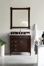 Load image into Gallery viewer, Brittany 36&quot; Burnished Mahogany Single Vanity w/ 3 CM Carrara Marble Top James Martin Vanities