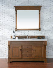 Load image into Gallery viewer, Brookfield 60&quot; Single Vanity, Country Oak w/ 3 CM Classic White Quartz Top James Martin Vanities