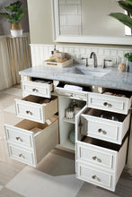Load image into Gallery viewer, Bathroom Vanities Outlet Atlanta Renovate for LessBristol 48&quot; Single Vanity, Bright White, w/ 3 CM Carrara Marble Top