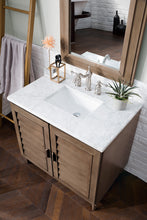 Load image into Gallery viewer, Bathroom Vanities Outlet Atlanta Renovate for LessPortland 36&quot; Single Vanity Whitewashed Walnut w/ 3 CM Carrara Marble Top