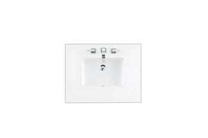 Bathroom Vanities Outlet Atlanta Renovate for Less30" Single Top, 3 CM White Zeus Quartz w/ Sink
