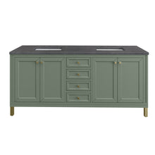 Load image into Gallery viewer, Chicago 72&quot; Double Vanity, Smokey Celadon w/ 3CM Charcoal Soapstone Top James Martin Vanities