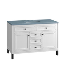 Load image into Gallery viewer, Bathroom Vanities Outlet Atlanta Renovate for LessChicago 48&quot; Single Vanity, Glossy White w/ 3CM Cala Blue Top