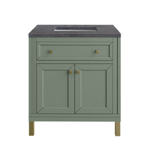 Load image into Gallery viewer, Chicago 30&quot; Single Vanity, Smokey Celadon w/ 3CM Charcoal Soapstone Top James Martin Vanities