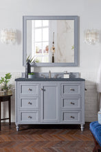 Load image into Gallery viewer, Copper Cove Encore 48&quot; Single Vanity, Silver Gray w/ 3 CM Charcoal Soapstone Quartz Top James Martin Vanities