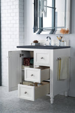 Load image into Gallery viewer, Bathroom Vanities Outlet Atlanta Renovate for LessCopper Cove Encore 30&quot; Single Vanity, Bright White w/ 3 CM Charcoal Soapstone Quartz Top
