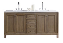 Load image into Gallery viewer, Chicago 72&quot; Double Vanity, Whitewashed Walnut w/ 3 CM Classic White Quartz Top James Martin Vanities