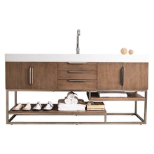 Load image into Gallery viewer, Columbia 72&quot; Single Vanity, Latte Oak w/ Glossy White Composite Top James Martin Vanities