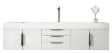 Load image into Gallery viewer, Mercer Island 72&quot; Single Vanity, Glossy White w/ Glossy White Composite Top James Martin Vanities