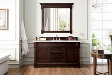 Load image into Gallery viewer, Brookfield 60&quot; Single Vanity, Burnished Mahogany w/ 3 CM Carrara Marble Top James Martin Vanities