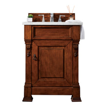 Load image into Gallery viewer, Brookfield 26&quot; Single Vanity, Warm Cherry w/ 3 CM Arctic Fall Solid Surface Top James Martin Vanities