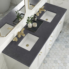 Load image into Gallery viewer, Bathroom Vanities Outlet Atlanta Renovate for LessChicago 72&quot; Double Vanity, Glossy White w/ 3CM Charcoal Soapstone Top