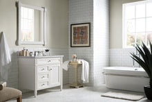 Load image into Gallery viewer, Brittany 36&quot; Bright White Single Vanity w/ 3 CM Carrara Marble Top James Martin Vanities