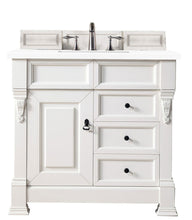 Load image into Gallery viewer, Brookfield 36&quot; Bright White Single Vanity  w/ 3 CM Classic White Quartz Top James Martin