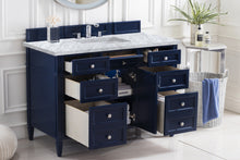 Load image into Gallery viewer, Bathroom Vanities Outlet Atlanta Renovate for LessBrittany 48&quot; Victory Blue Single Vanity w/ 3 CM Carrara Marble Top
