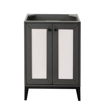 Load image into Gallery viewer, Bathroom Vanities Outlet Atlanta Renovate for LessChianti 24&quot; Single Vanity Cabinet, Mineral Grey, Matte Black