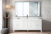 Load image into Gallery viewer, Linear 72&quot; Single Vanity, Glossy White w/ Glossy White Composite Top James Martin Vanities