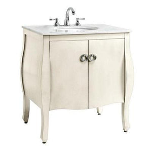 Savoy 31" Vanity in White with White Vanity Top Home Decorators Collection