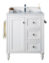 Load image into Gallery viewer, Copper Cove Encore 30&quot; Single Vanity, Bright White w/ 3 CM Arctic Fall Solid Surface Top James Martin Vanities