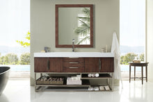 Load image into Gallery viewer, Columbia 72&quot; Single Vanity, Coffee Oak w/ Glossy White Composite Top James Martin Vanities