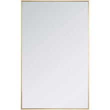 Load image into Gallery viewer, Elegant Decor Metal frame rectangle mirror 30 inch in Brass Elegant Decor
