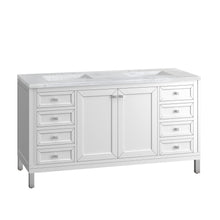 Load image into Gallery viewer, Bathroom Vanities Outlet Atlanta Renovate for LessChicago 60&quot; Double Vanity, Glossy White w/ 3CM Arctic Fall Top