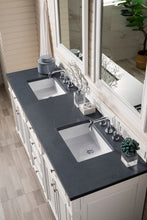 Load image into Gallery viewer, Bristol 72&quot; Double Vanity, Bright White, w/ 3 CM Charcoal Soapstone Quartz Top James Martin Vanities