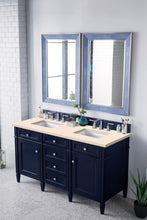 Load image into Gallery viewer, Brittany 60&quot; Victory Blue Double Vanity w/ 3 CM Eternal Marfil Quartz Top James Martin Vanities