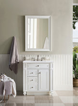 Load image into Gallery viewer, Bristol 30&quot; Single Vanity, Bright White, w/ 3 CM Arctic Fall Solid Surface Top James Martin Vanities