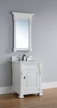 Load image into Gallery viewer, Brookfield 26&quot; Single Vanity, Bright White w/ 3 CM Classic White Quartz Top James Martin Vanities