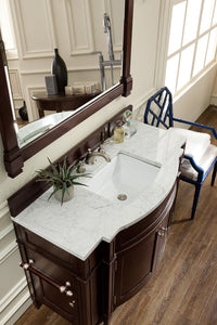 Bathroom Vanities Outlet Atlanta Renovate for LessBrittany 46" Single Vanity, Burnished Mahogany w/ 3 CM Carrara Marble Top