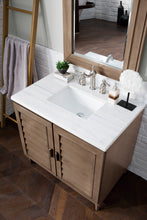 Load image into Gallery viewer, Bathroom Vanities Outlet Atlanta Renovate for LessPortland 36&quot; Single Vanity Whitewashed Walnut w/ 3 CM Arctic Fall Solid Surface Top