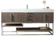 Load image into Gallery viewer, Columbia 72&quot; Single Vanity, Ash Gray w/ Glossy White Composite Top James Martin Vanities