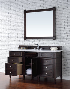 Bathroom Vanities Outlet Atlanta Renovate for LessBrittany 60" Burnished Mahogany Single Vanity w/ 3 CM Classic White Quartz Top
