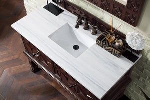 Bathroom Vanities Outlet Atlanta Renovate for LessBalmoral 48" Antique Walnut Single Vanity w/ 3 CM Arctic Fall Solid Surface Top
