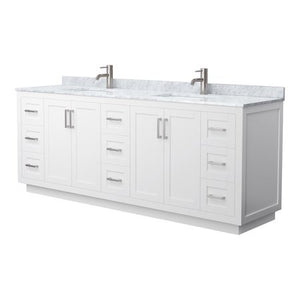 Amiable 84" Double Bathroom Vanity in White - Base Only Wyndham Collection
