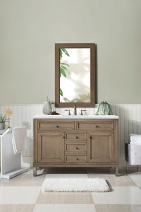 Chicago 48" Single Vanity, Whitewashed Walnut  w/ 3 CM Arctic Fall Solid Surface Top James Martin Vanities