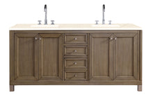 Load image into Gallery viewer, Chicago 72&quot; Double Vanity, Whitewashed Walnut w/ 3 CM Eternal Marfil Quartz Top James Martin Vanities