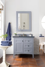 Load image into Gallery viewer, Palisades 36&quot; Single Vanity, Silver Gray, w/ 3 CM Charcoal Soapstone Quartz Top James Martin Vanities