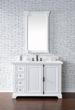 Load image into Gallery viewer, Providence 48&quot; Bright White Single Vanity w/ 3 CM Arctic Fall Solid Surface Top James Martin Vanities